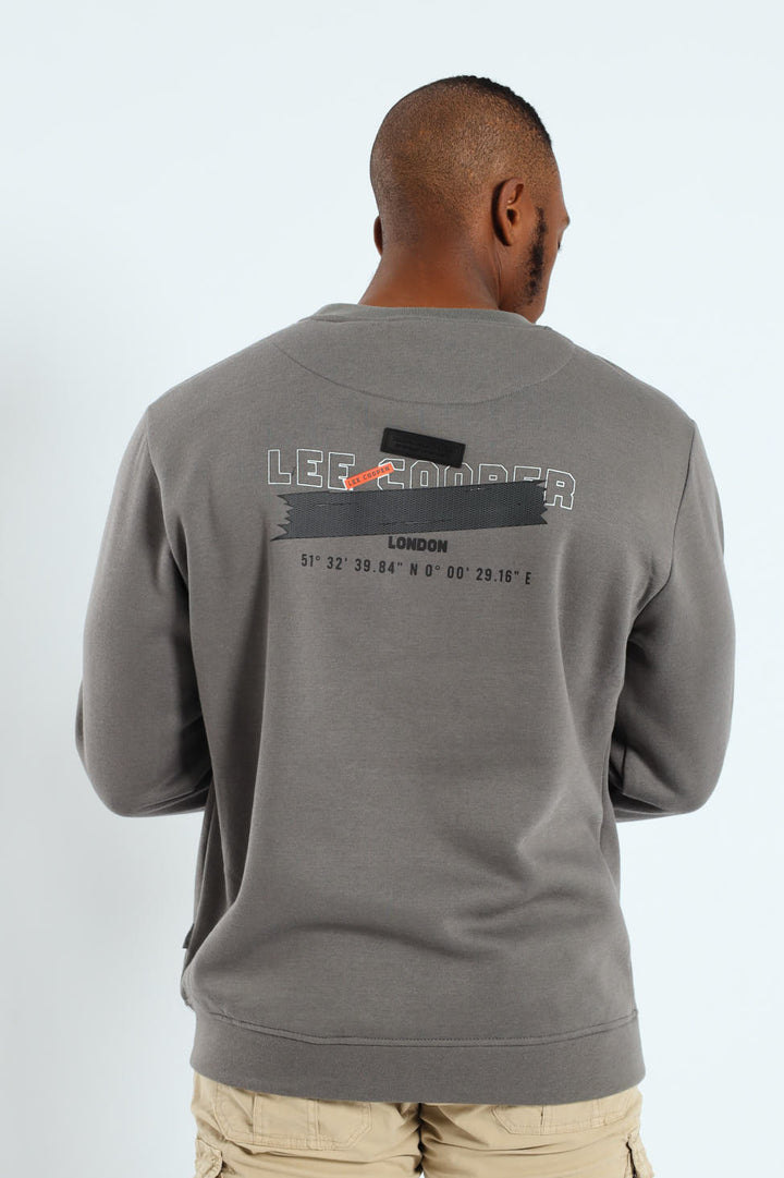 Elio Multi Print Sweatshirt - Dark Grey