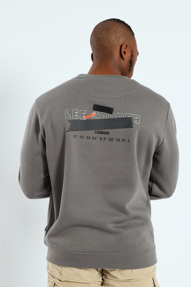 Elio Multi Print Sweatshirt - Dark Grey