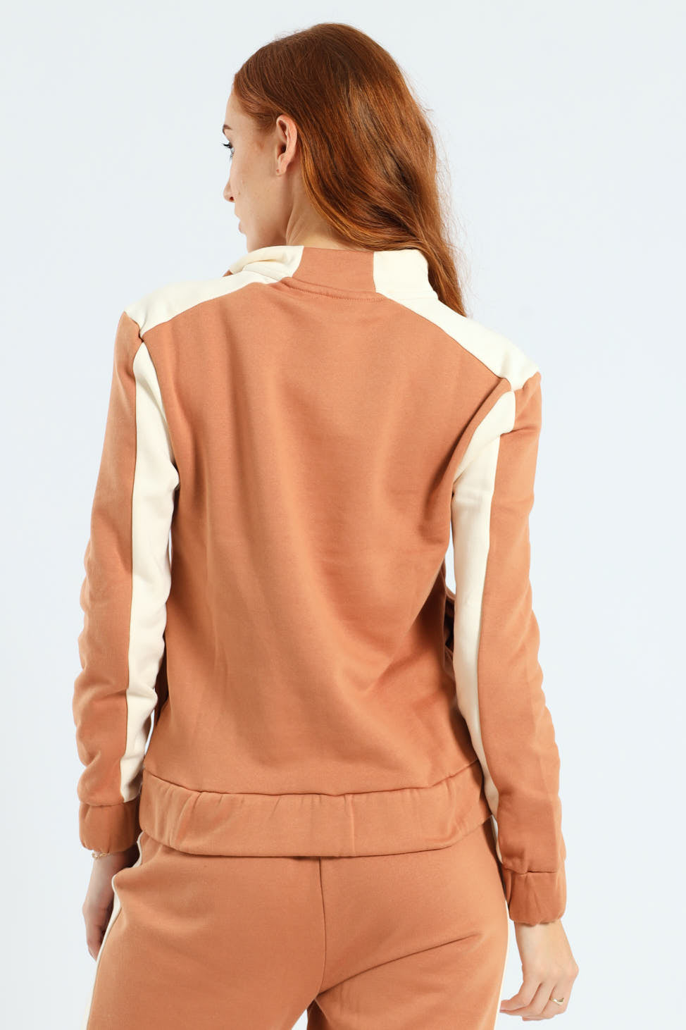 Vivian 3/4 Zip Sweater - Peach