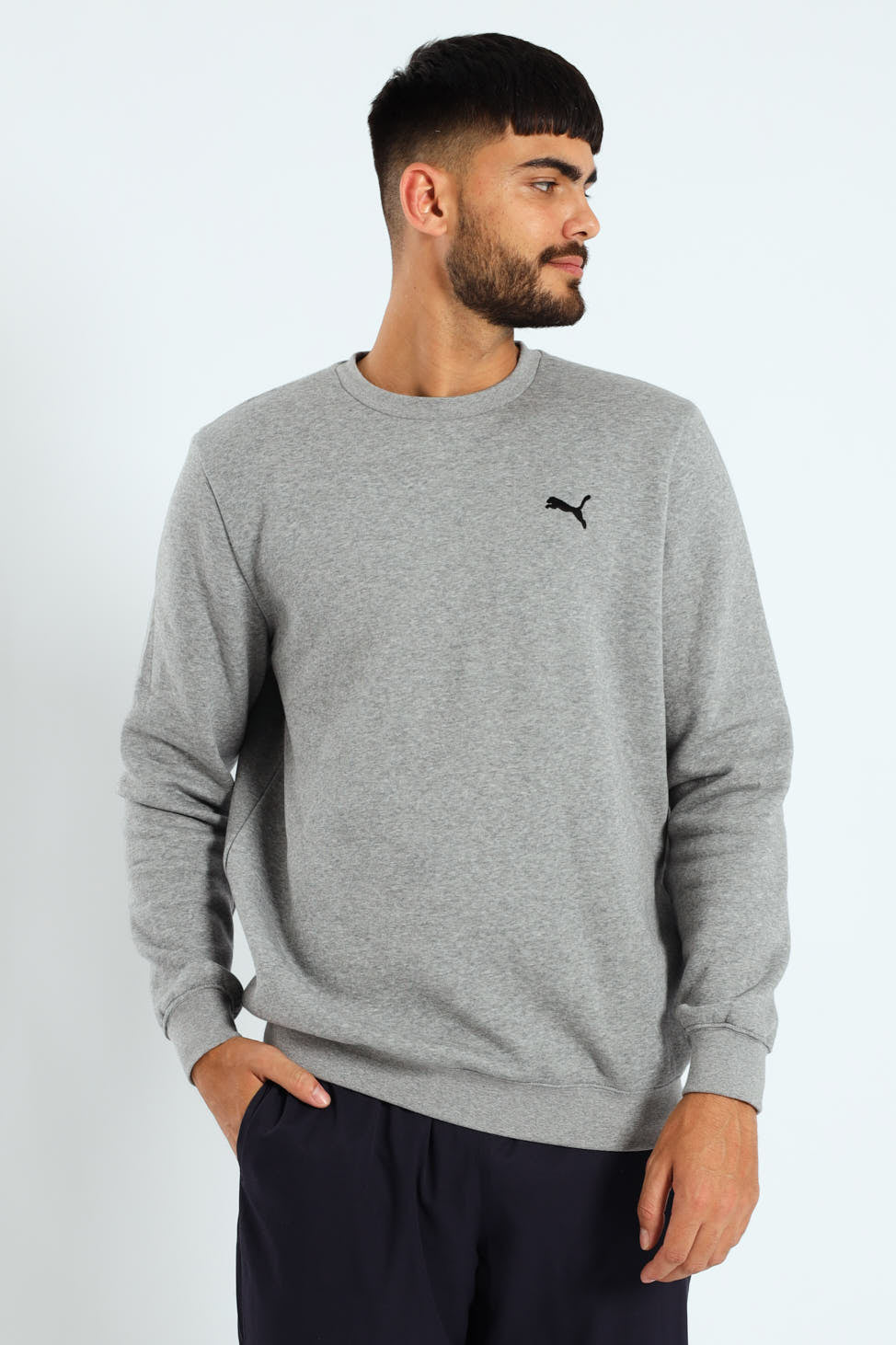 Essential Crew Fleece Top - Grey