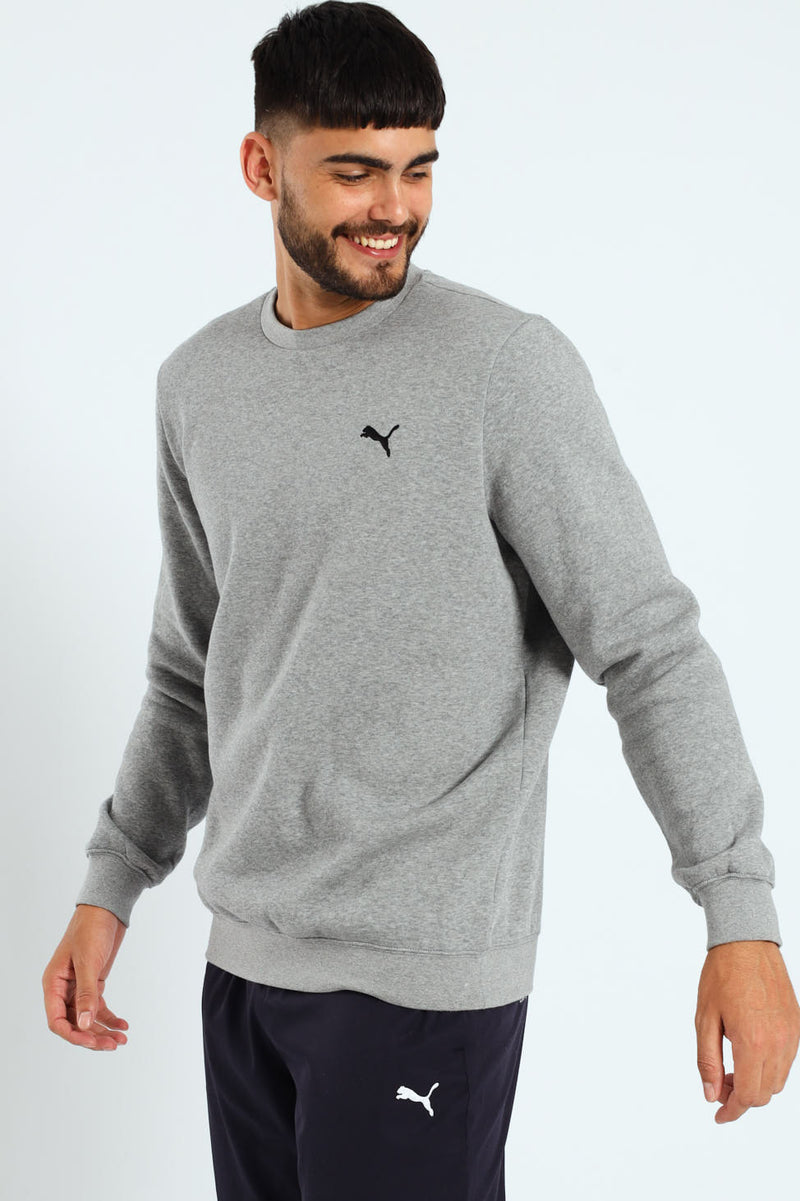 Essential Crew Fleece Top - Grey