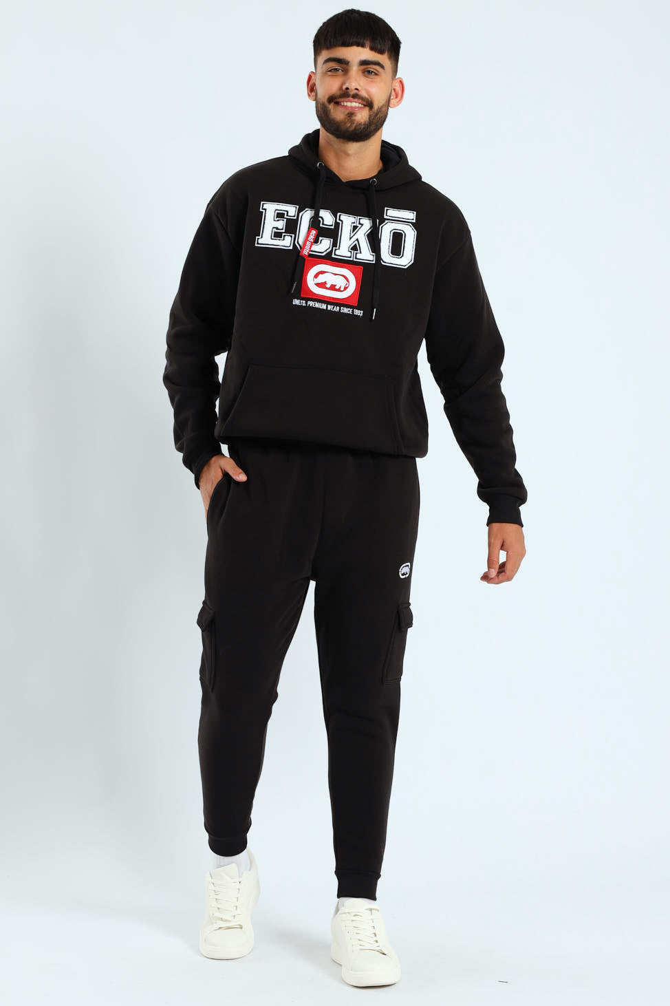 Core Fleece Cargo Jogger - Black