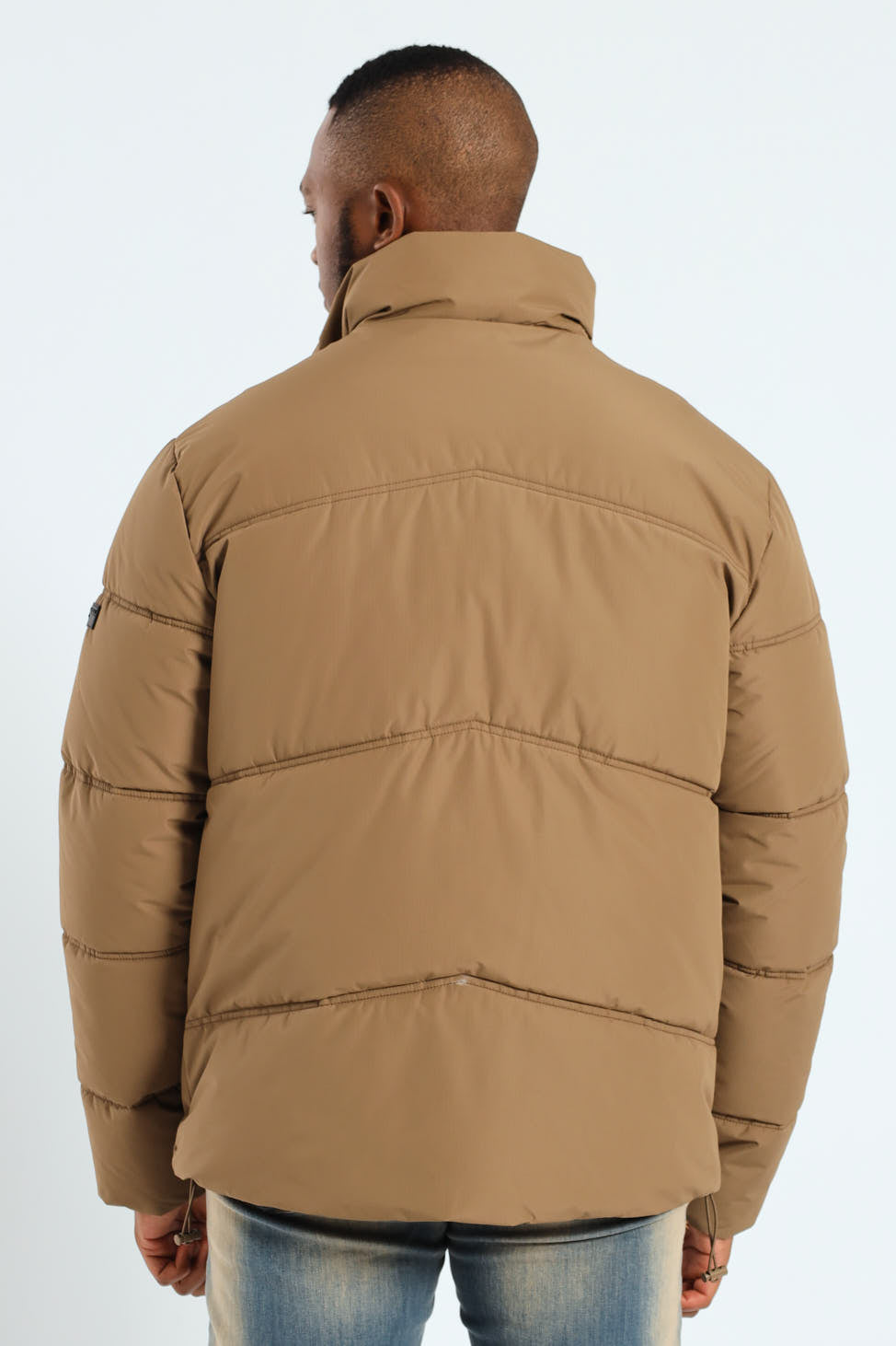 Boxy Fit Puffer - Taupe