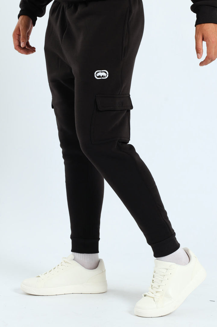 Core Fleece Cargo Jogger - Black