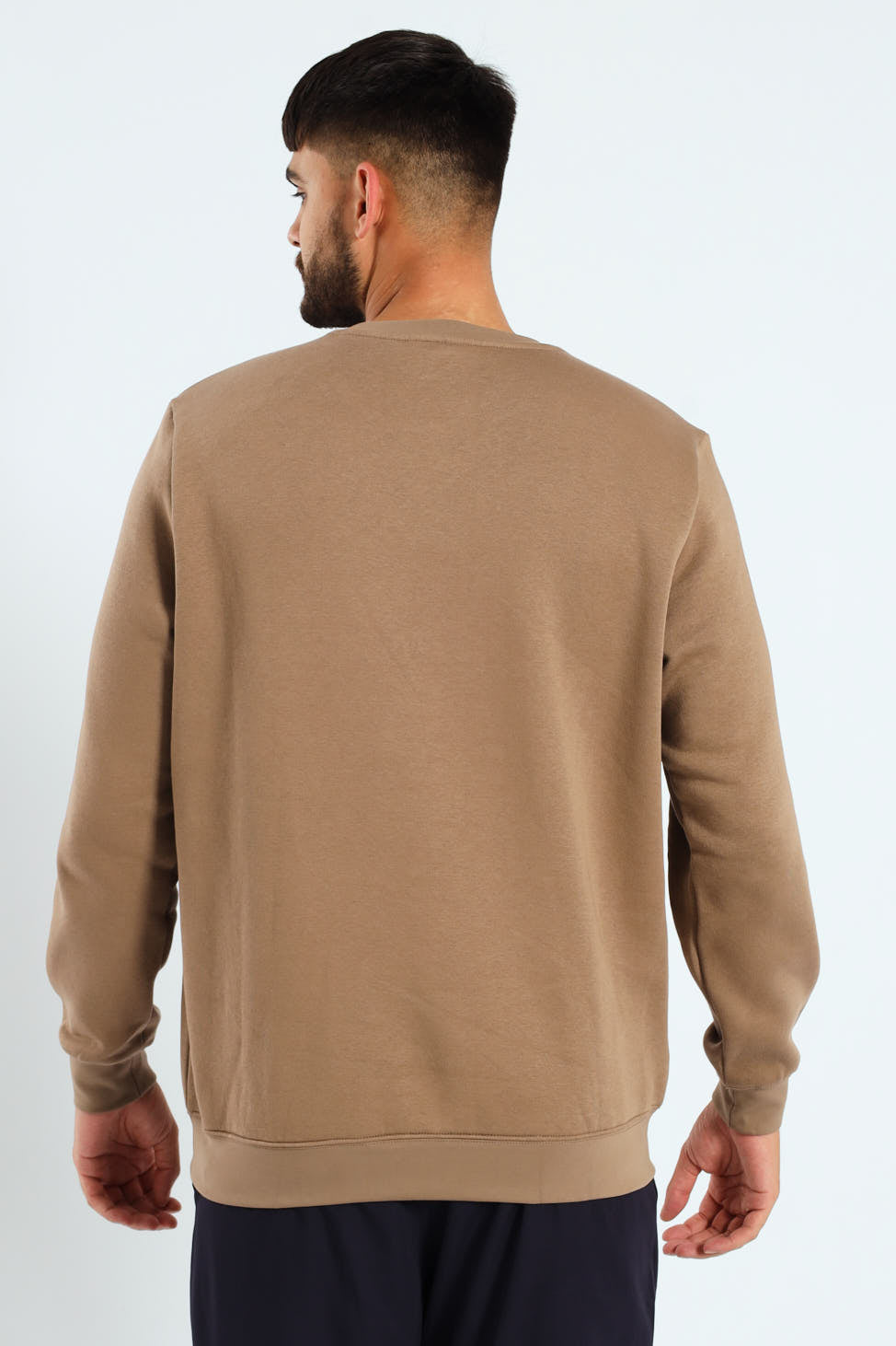 Small Logo Fleece Crew Top - Taupe