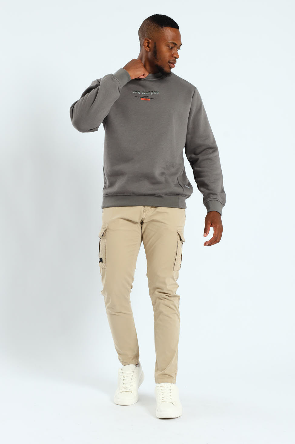 Elio Multi Print Sweatshirt - Dark Grey