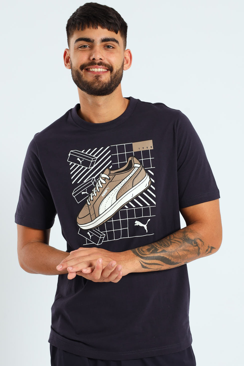 Graphics Sneaker Tee - Navy