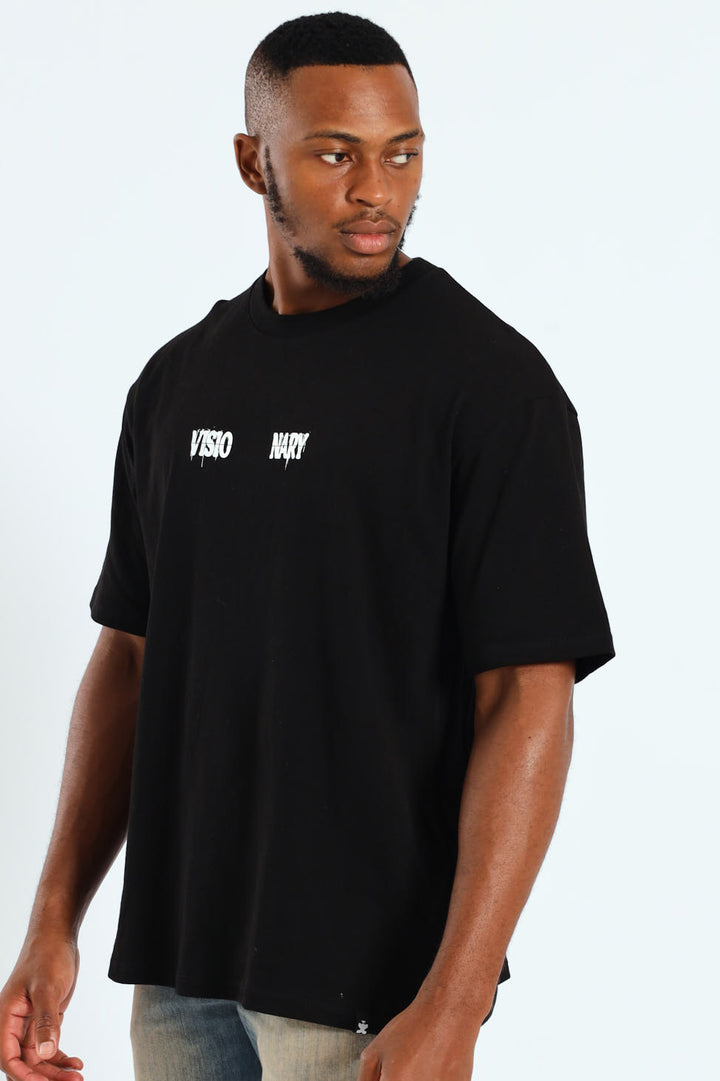 Teddy Oversized Tee - Black