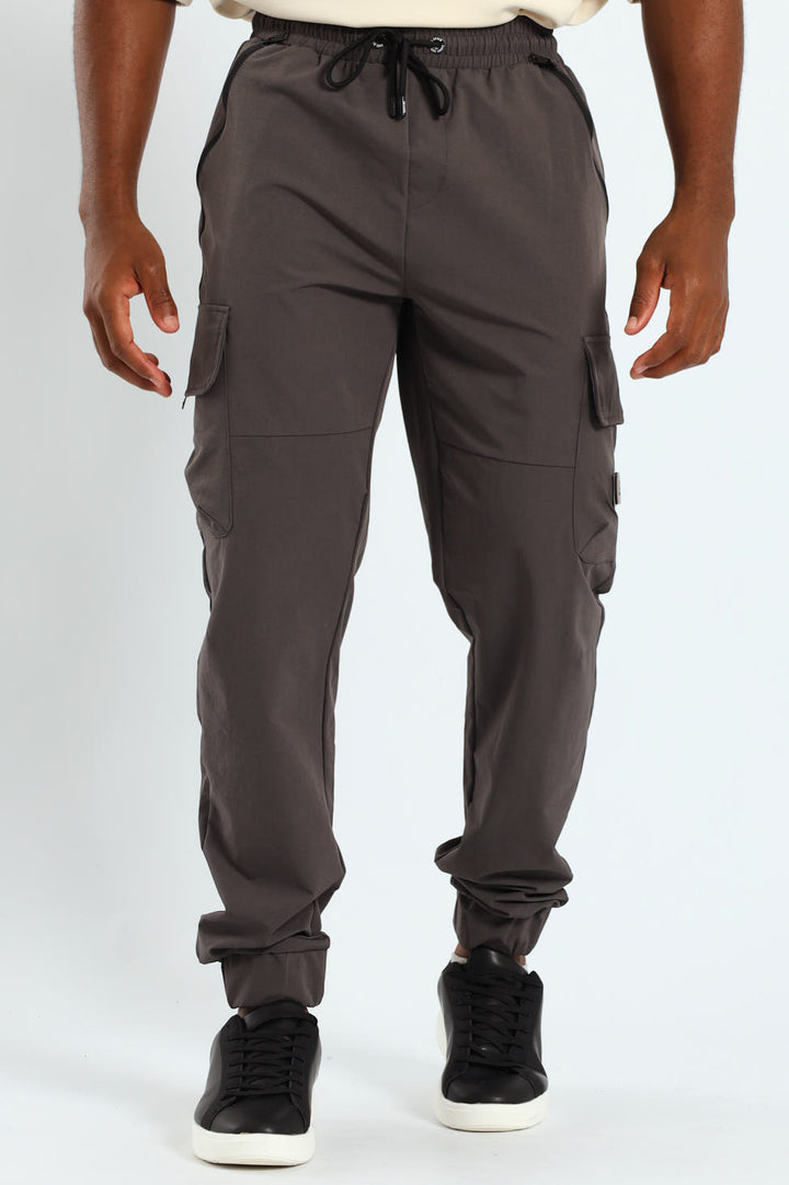 Asher Nylon Jogger - Charcoal