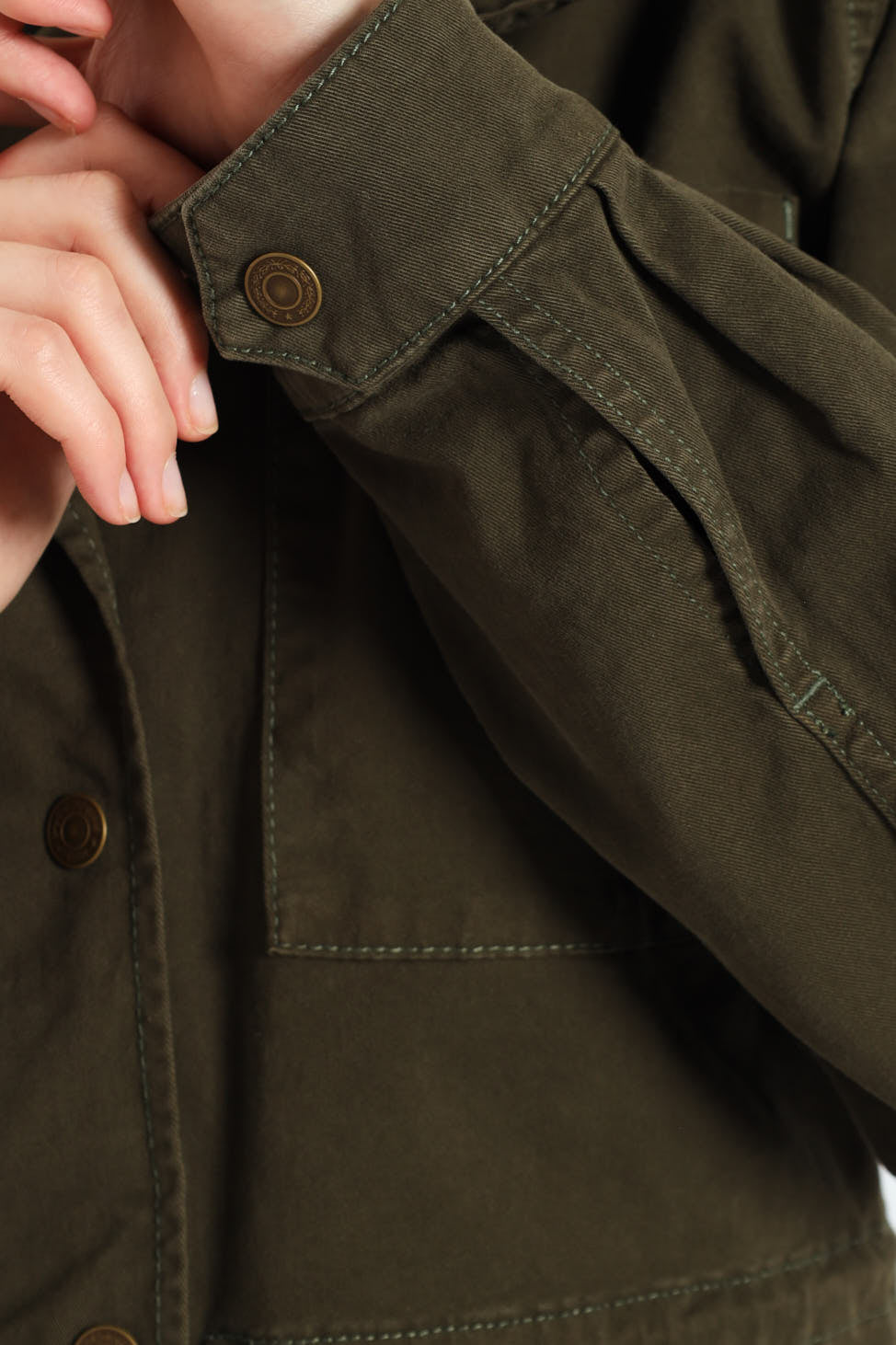 Karlie Utility Jacket - Military Green