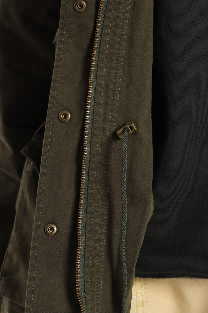 Karlie Utility Jacket - Military Green