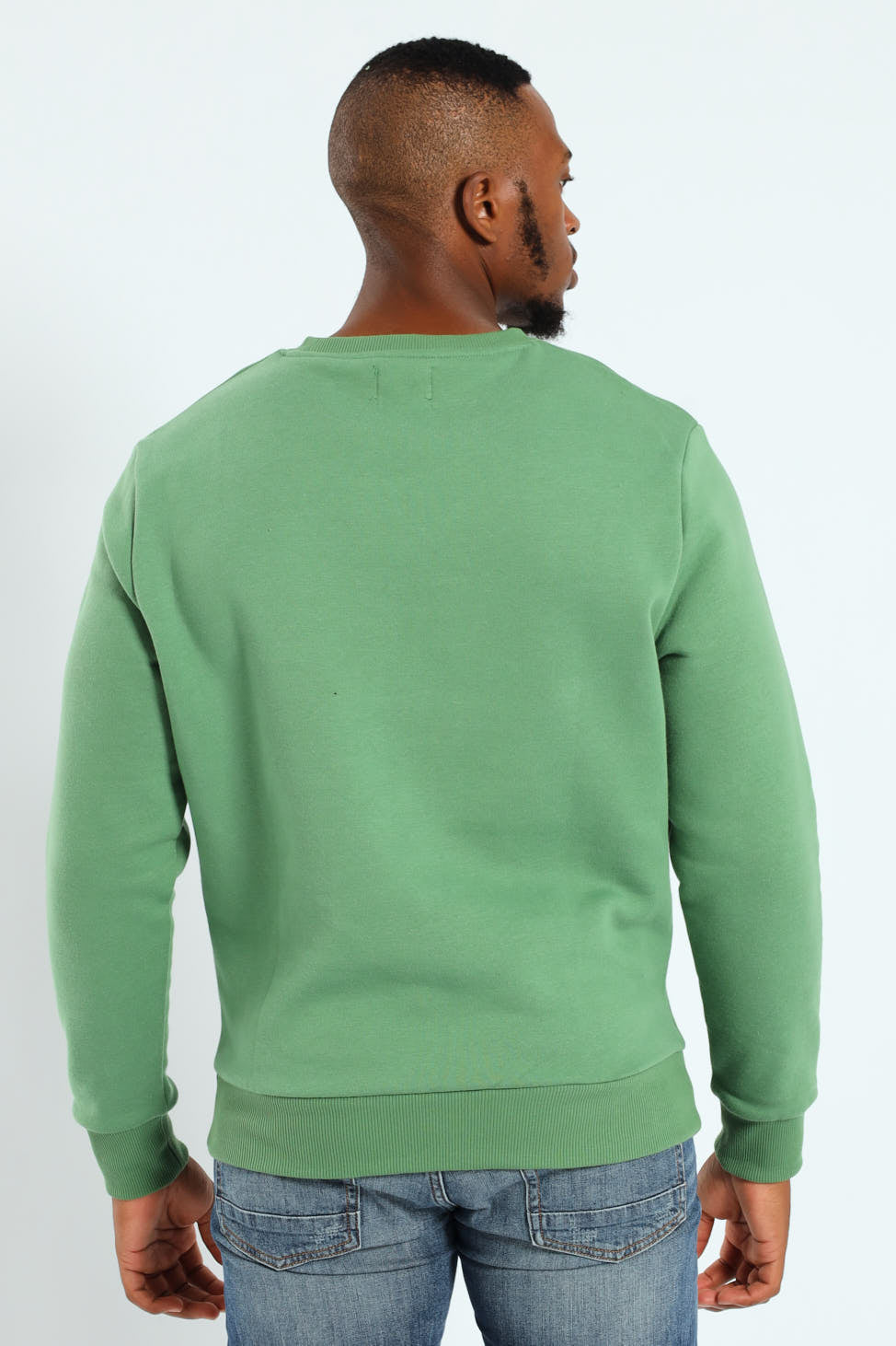 Plain Crew Fleece Top - Green