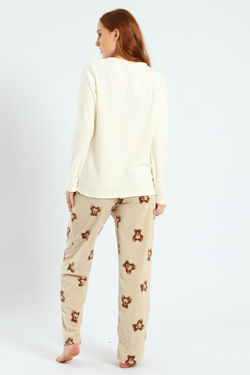 Polar Fleece Bearly Awake Set - Cream