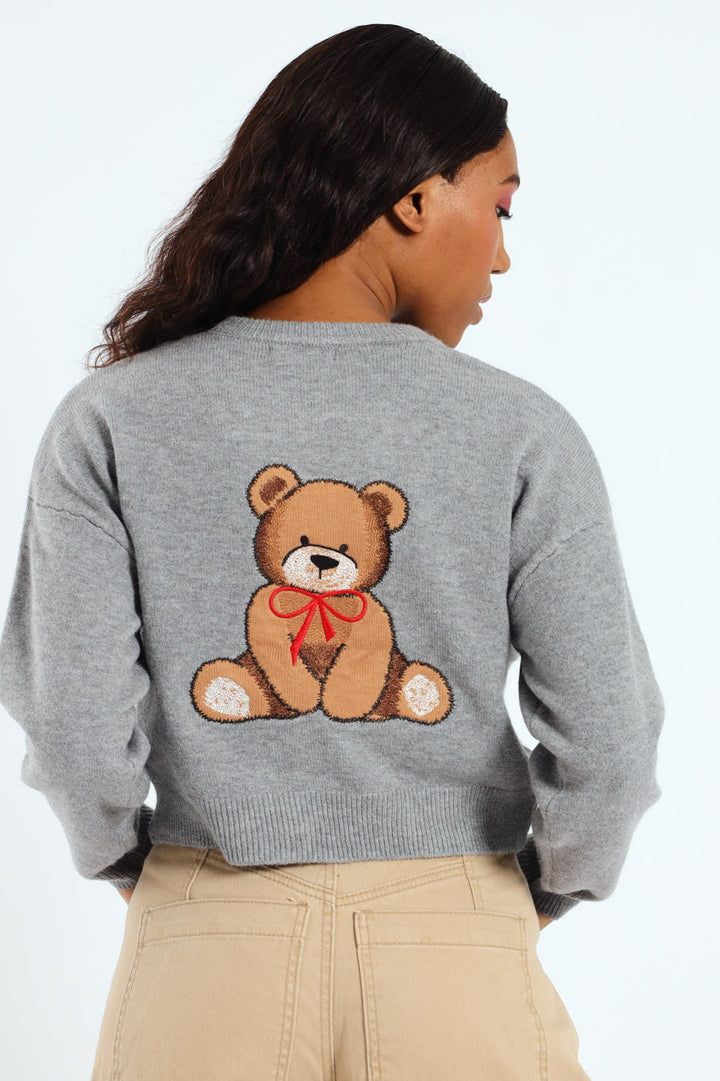 Teddy Cardigan - Grey