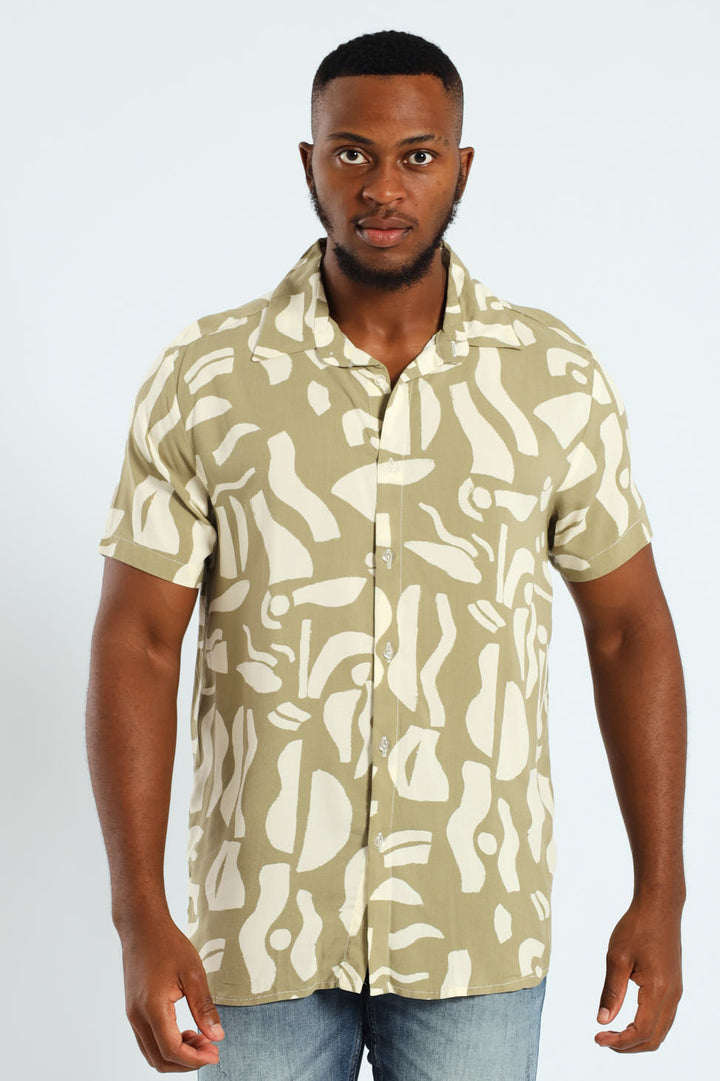 Printed Shirt - Olive