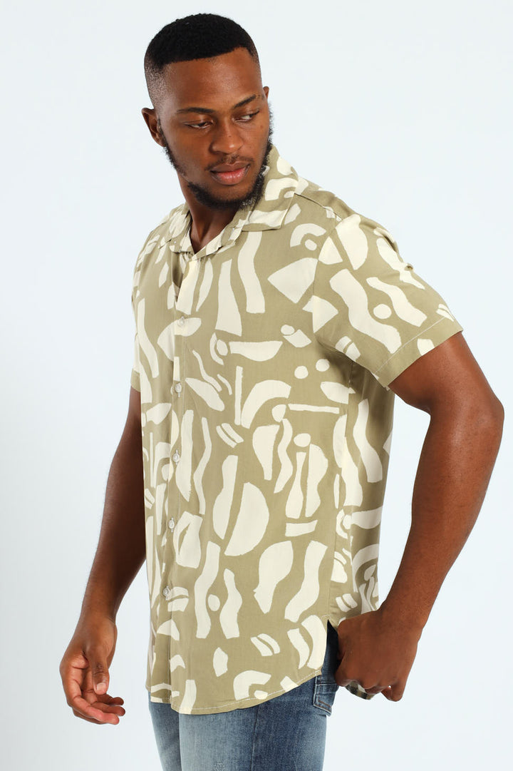 Printed Shirt - Olive