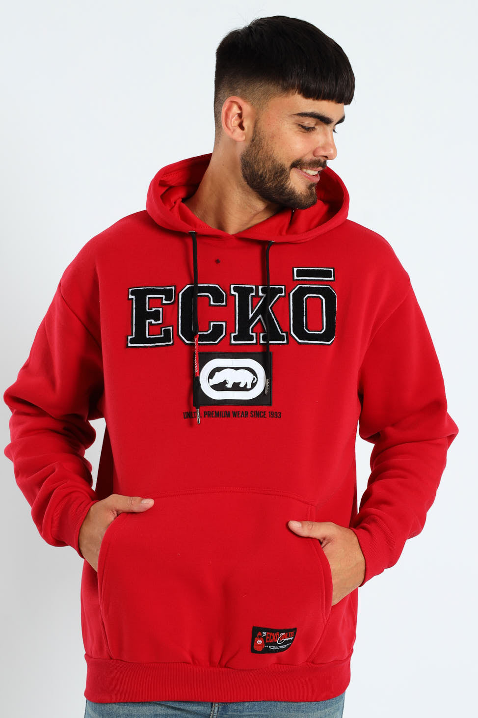 Box Script Hoodie - Red