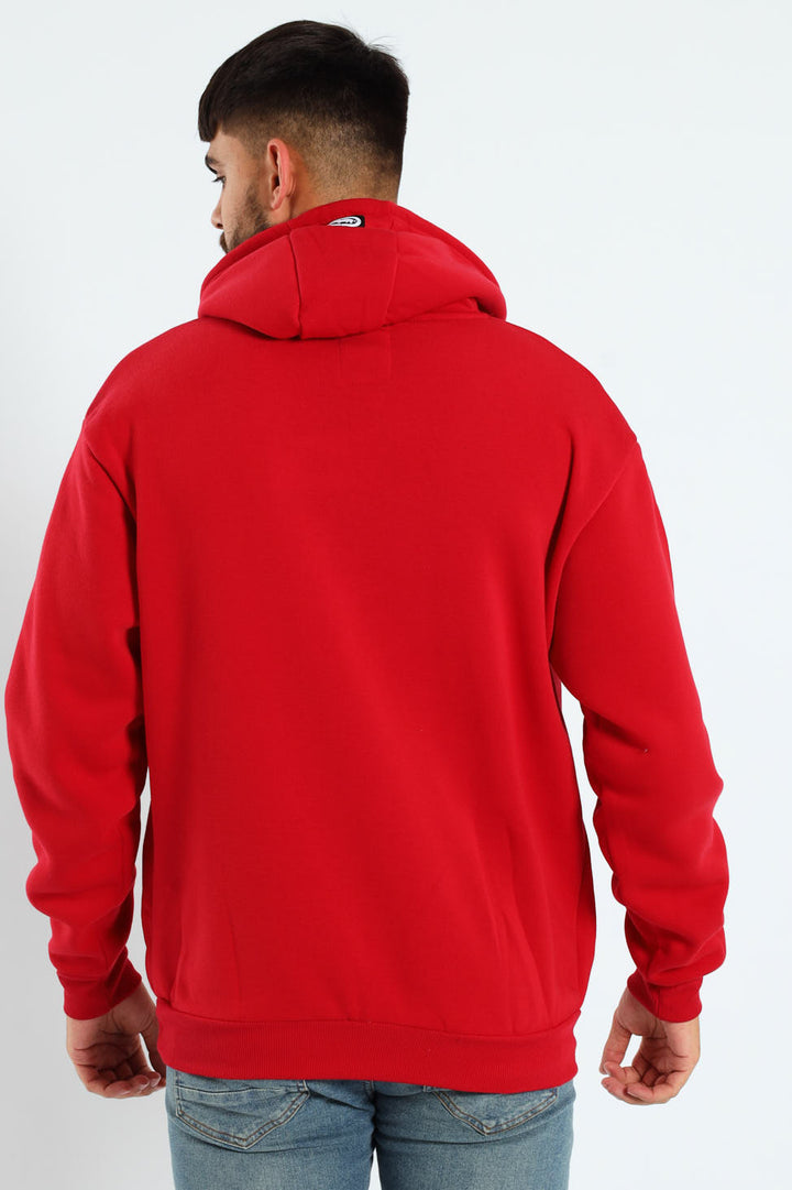 Box Script Hoodie - Red