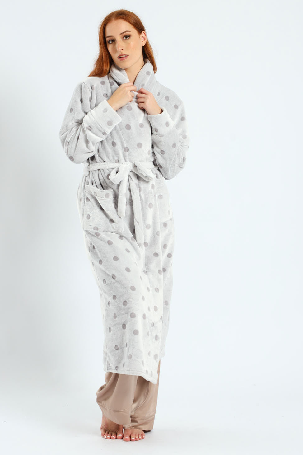 Embossed Gown - Grey