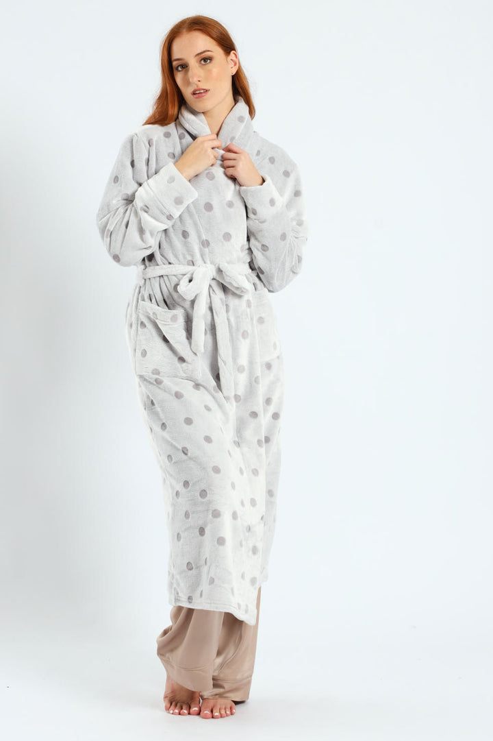 Embossed Gown - Grey