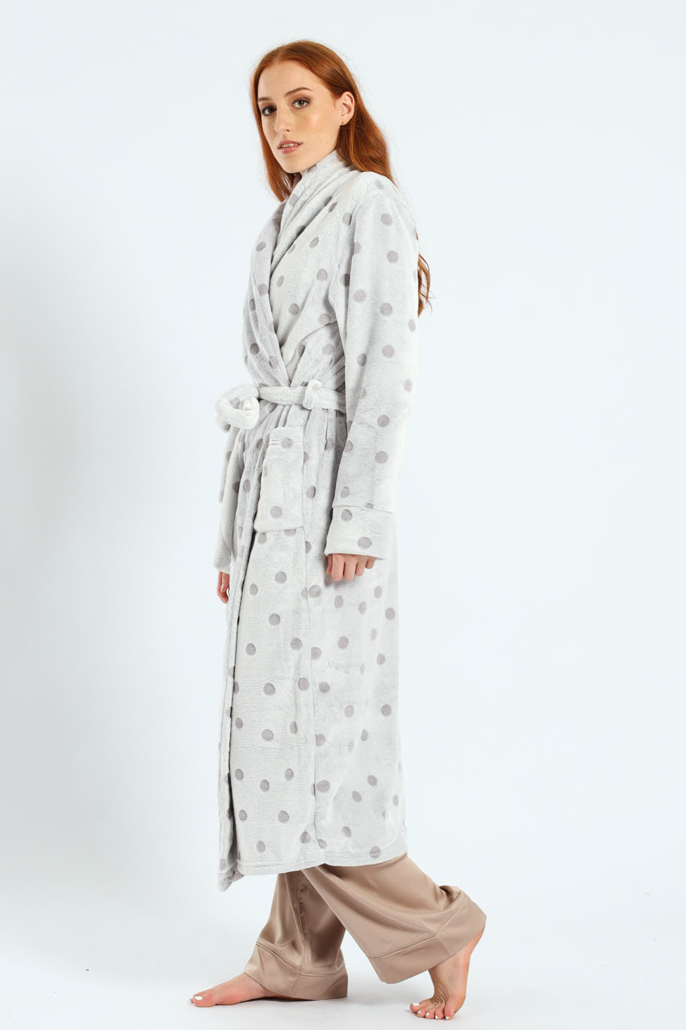 Embossed Gown - Grey