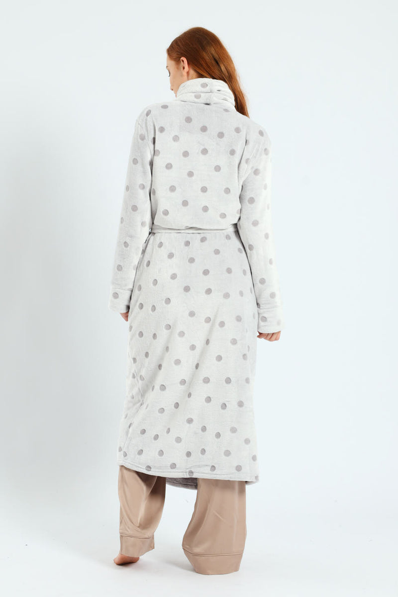 Embossed Gown - Grey