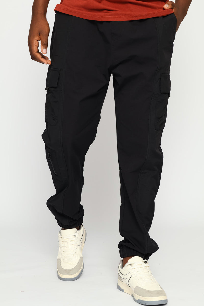 Nylon  Hybrid Fashion Jogger - Black