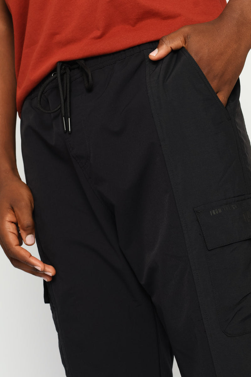Nylon  Hybrid Fashion Jogger - Black