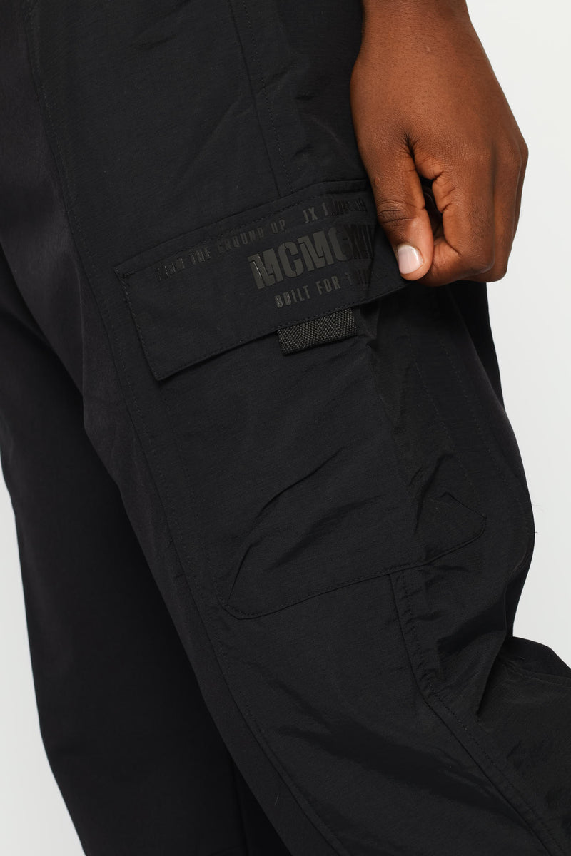 Nylon  Hybrid Fashion Jogger - Black