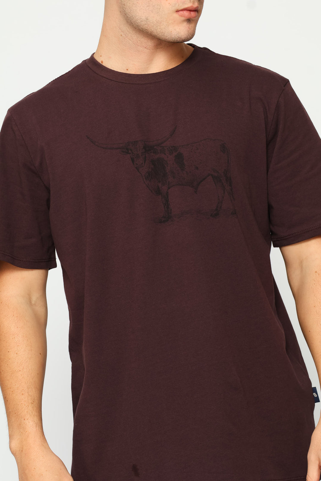 Nguni Steer Tee - Burgundy