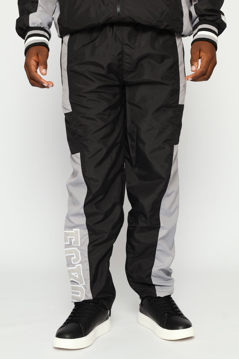 Contrast Trackpants - Black/Grey