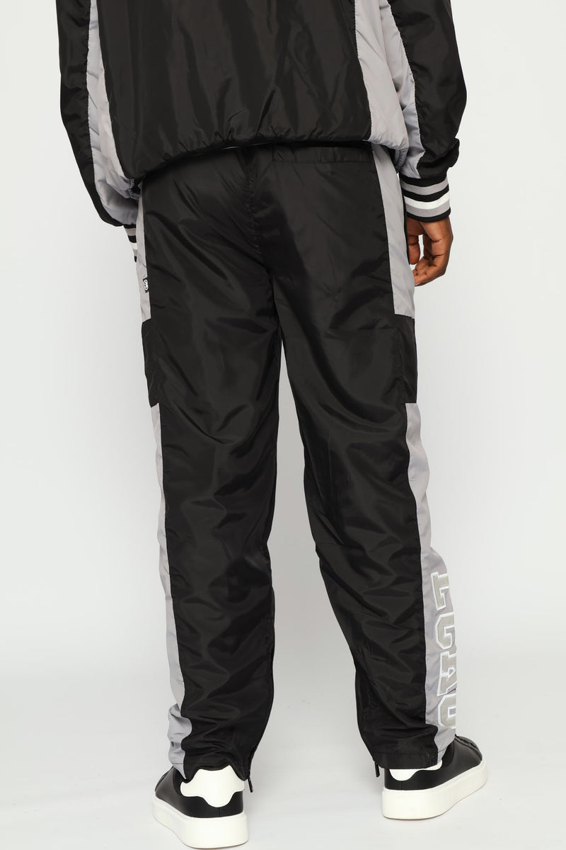 Contrast Trackpants - Black/Grey