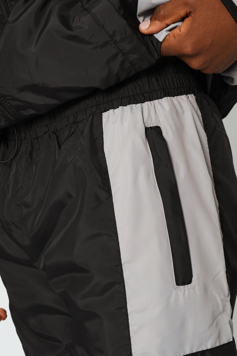 Contrast Trackpants - Black/Grey