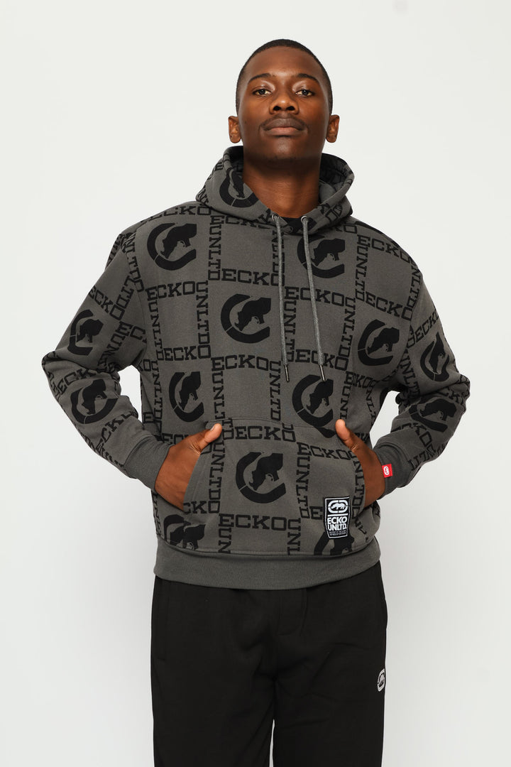 Patchwork Hoodie - Charcoal