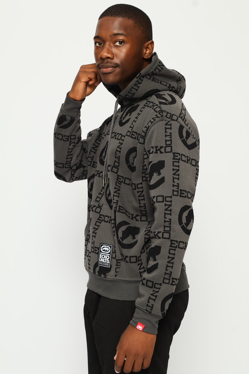 Patchwork Hoodie - Charcoal