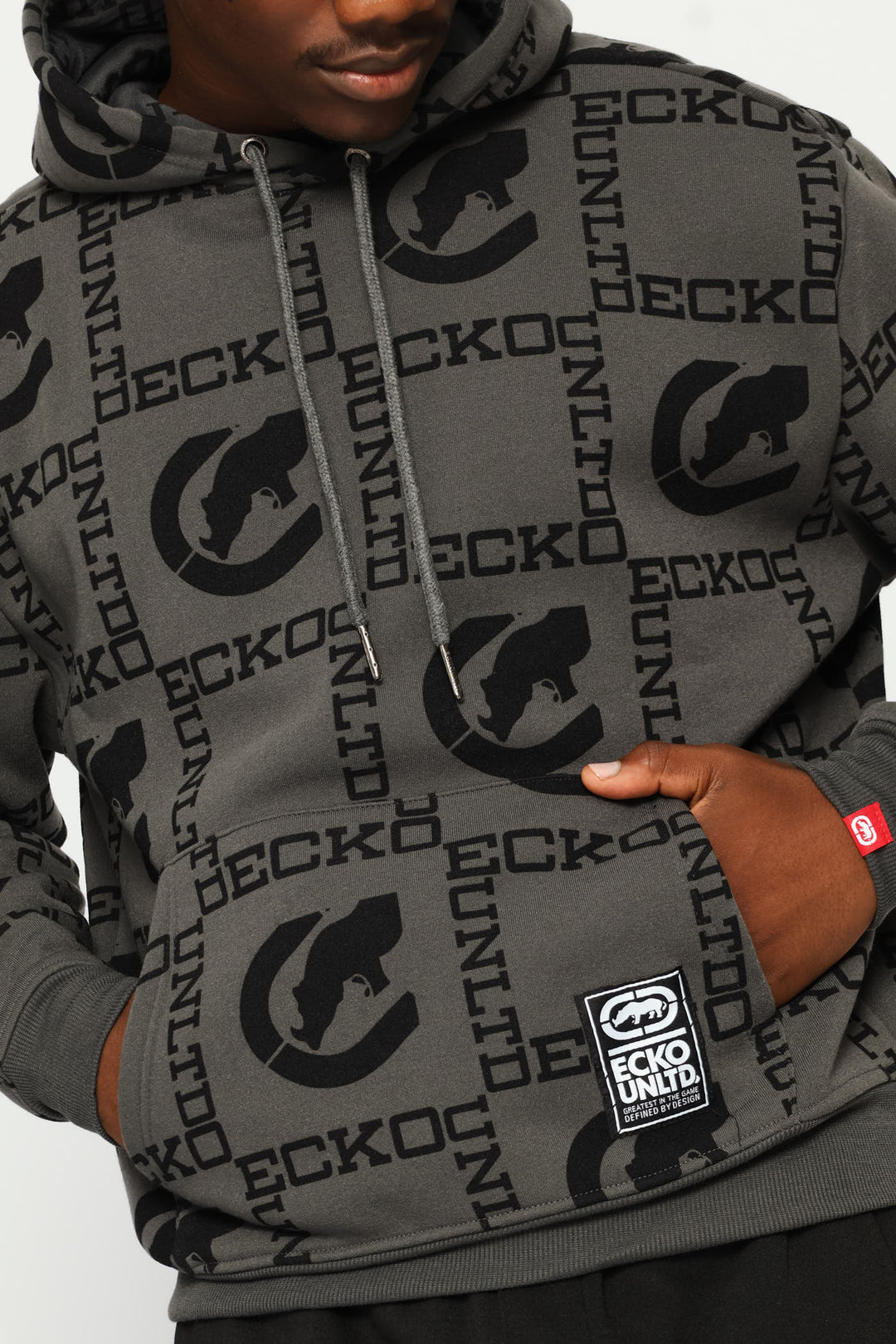 Patchwork Hoodie - Charcoal