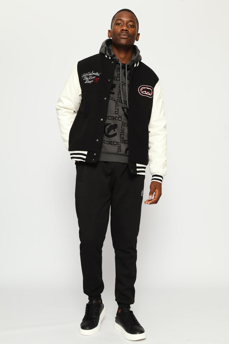 Bomber Jacket - Black/Cream
