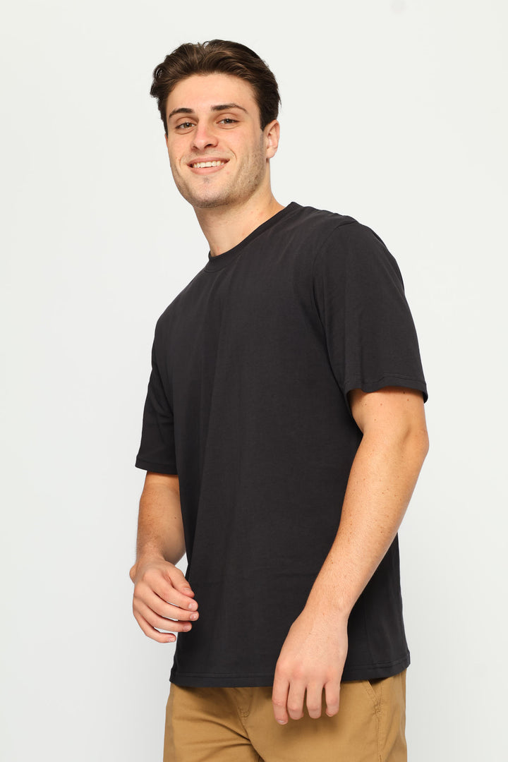Plain Crew Tee - Gunmetal