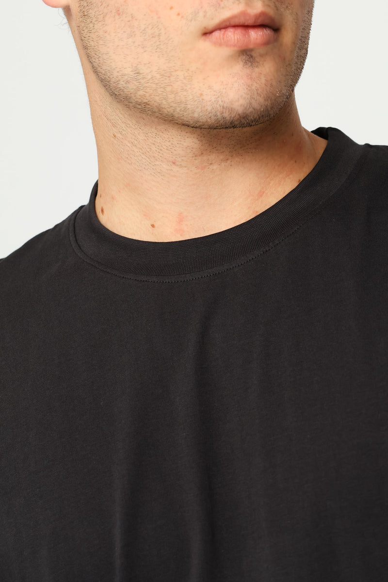 Plain Crew Tee - Gunmetal