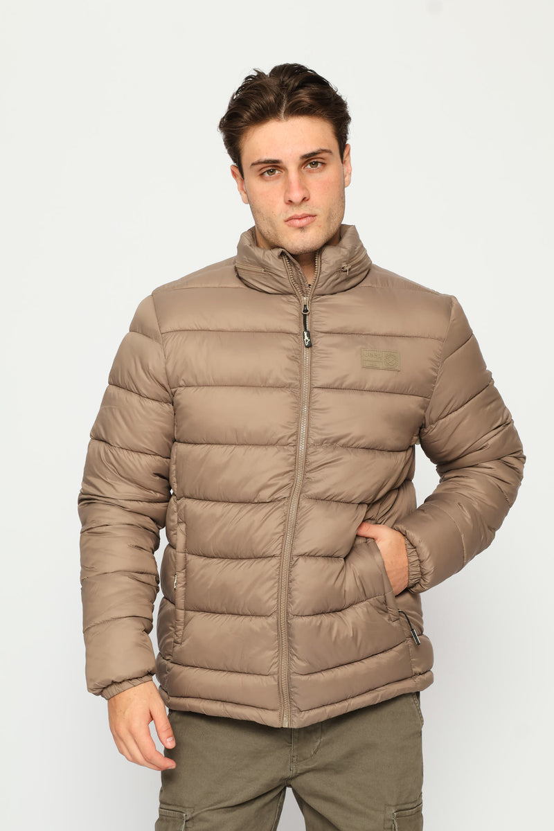 Core Long Sleeve Puffer Jacket - Brown