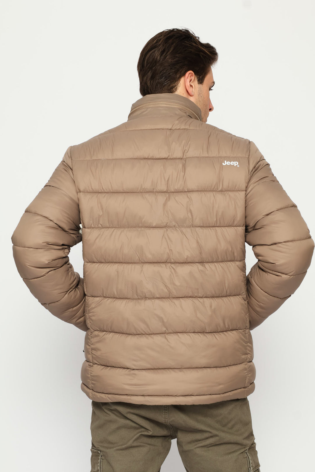 Core Long Sleeve Puffer Jacket - Brown