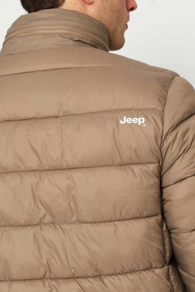 Core Long Sleeve Puffer Jacket - Brown