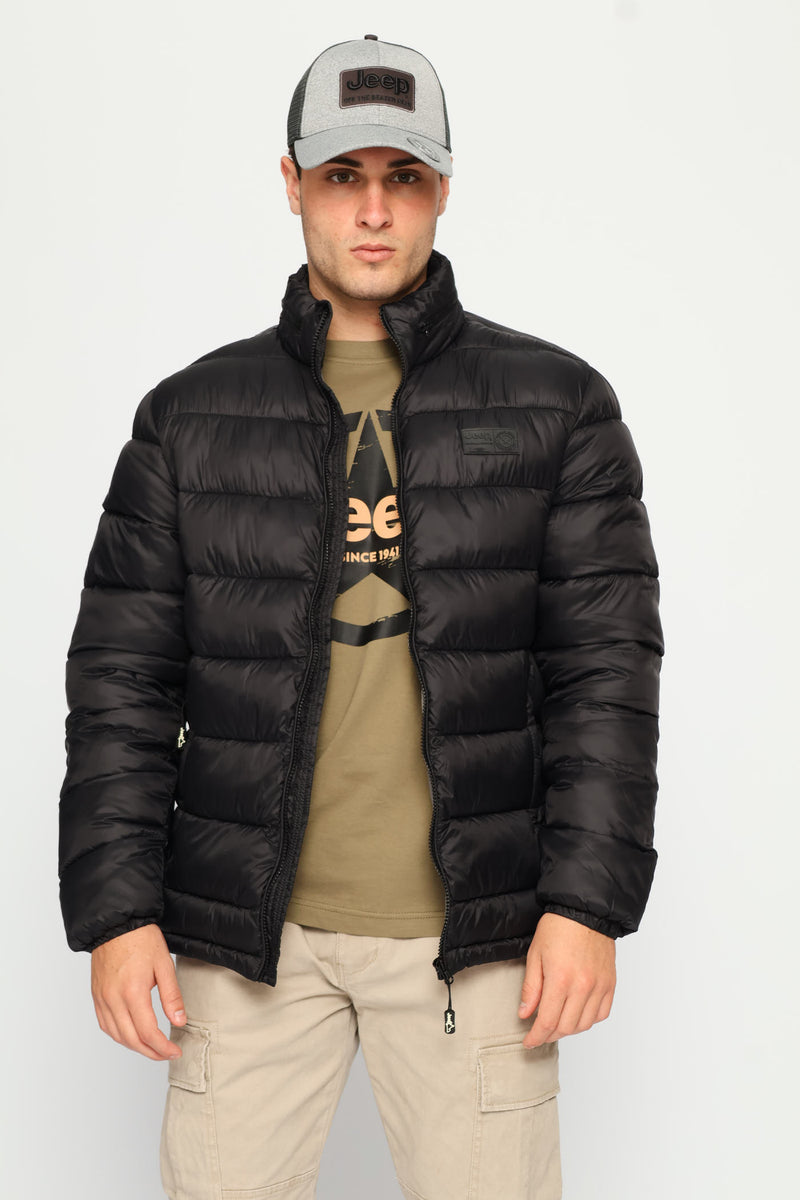 Core Long Sleeve Puffer Jacket - Black