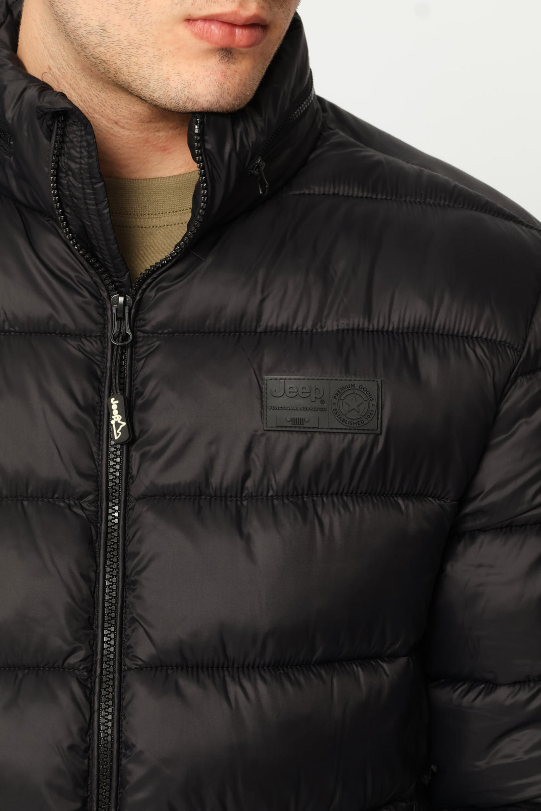 Core Long Sleeve Puffer Jacket - Black