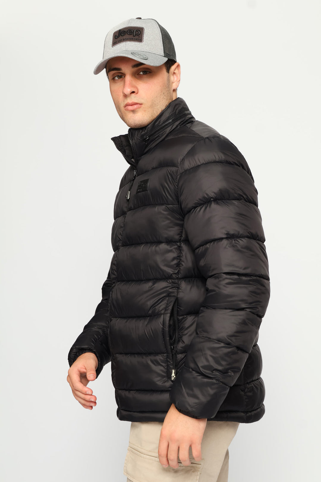 Core Long Sleeve Puffer Jacket - Black