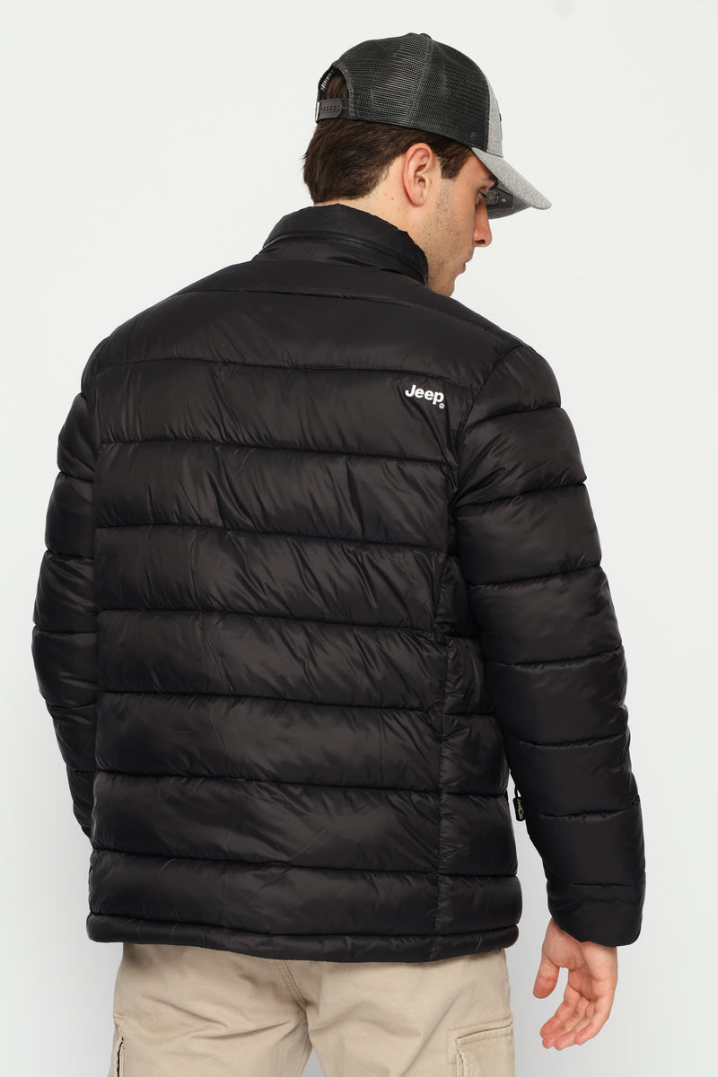 Core Long Sleeve Puffer Jacket - Black
