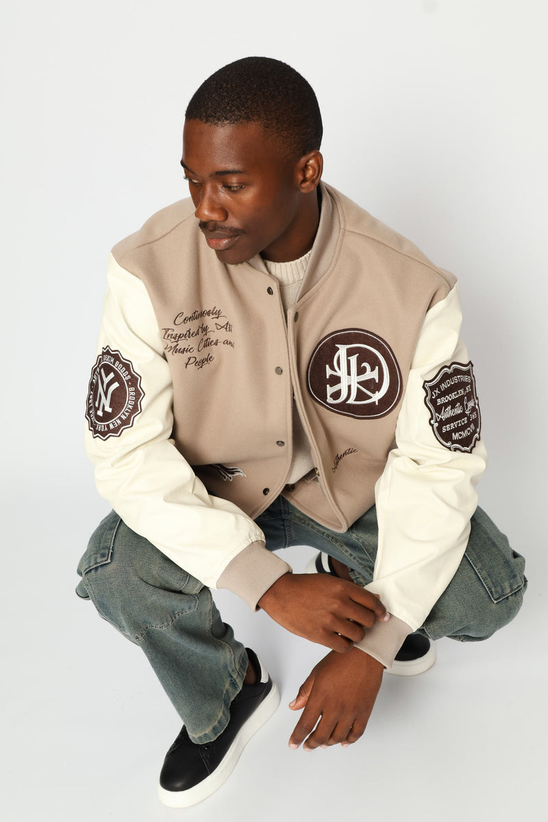 Baseball Jacket - Stone