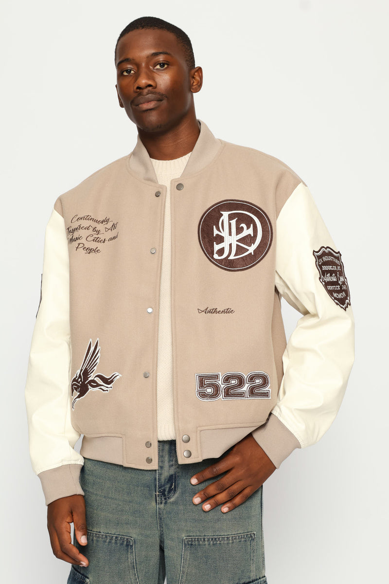 Baseball Jacket - Stone
