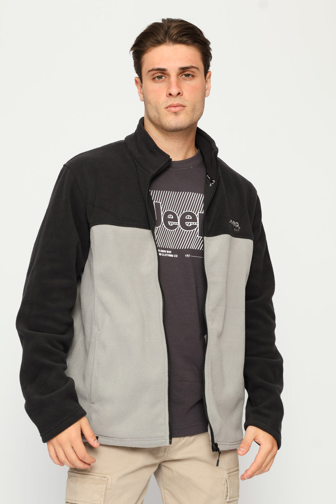 Fleece Zip Through Jacket - Grey