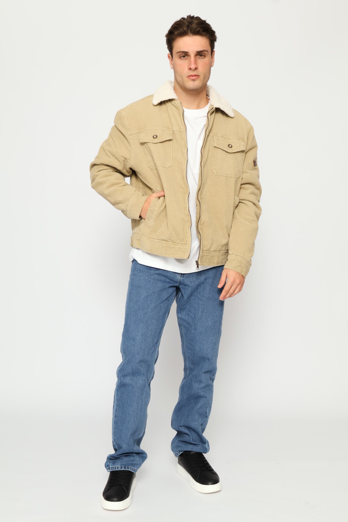 Mens Corduroy Trucker Jacket - Taupe – Edgars